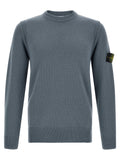 Stone Island Blue Virgin Wool Cardigan