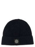Stone Island Blue Virgin Wool Beanie
