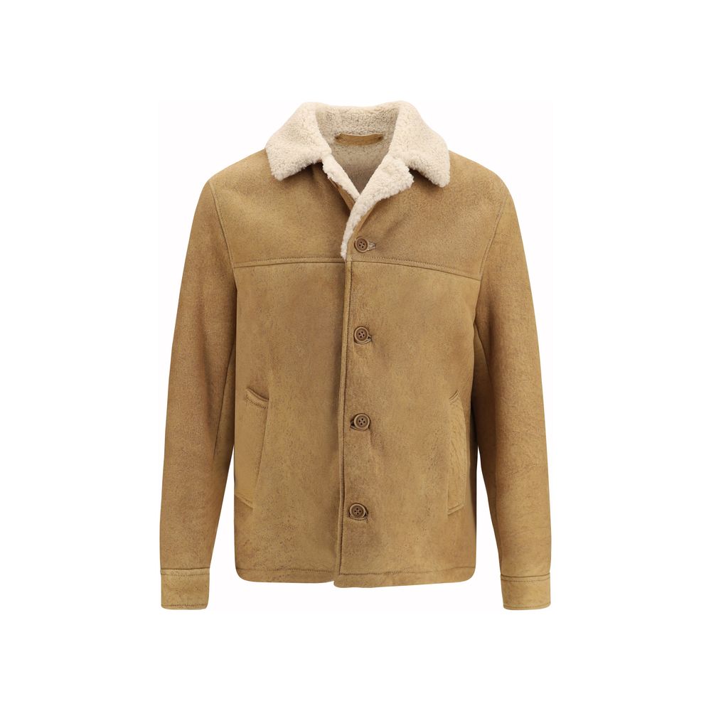 Salvatore Santoro Brown Leather Long Jacket