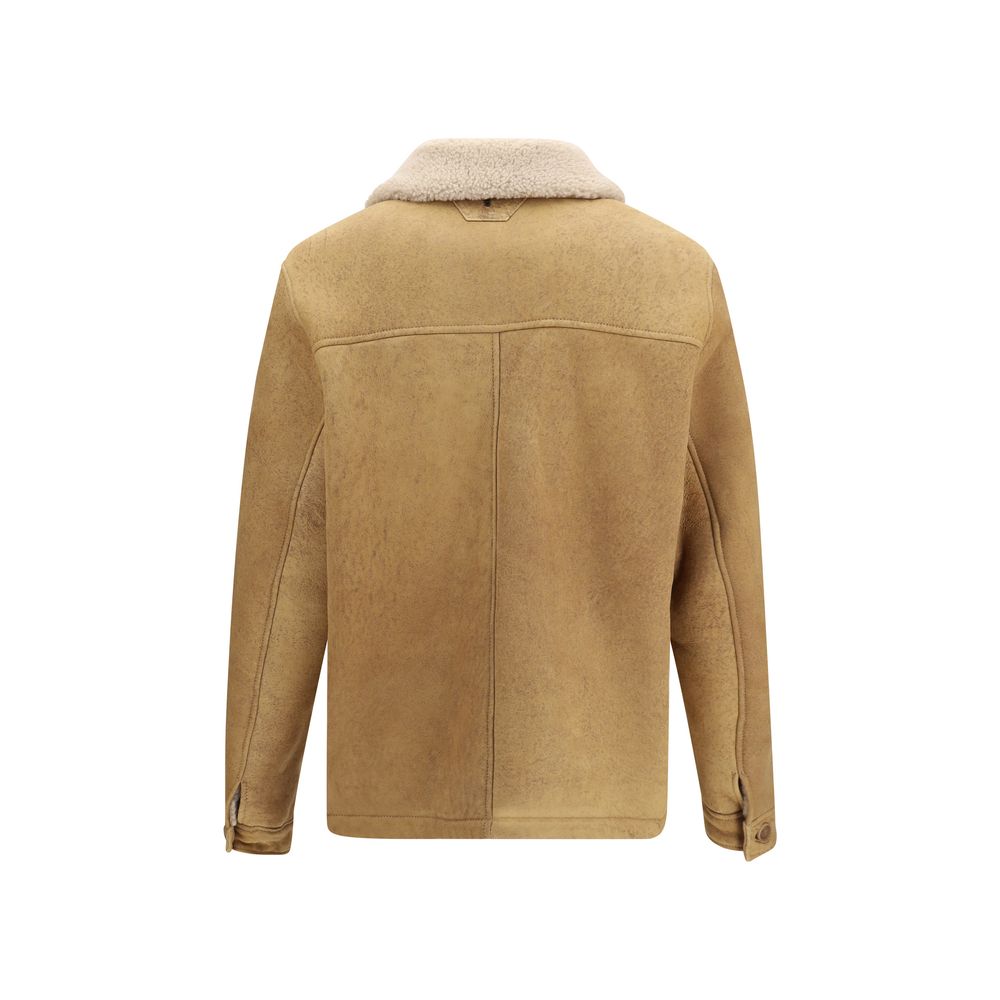 Salvatore Santoro Brown Leather Long Jacket