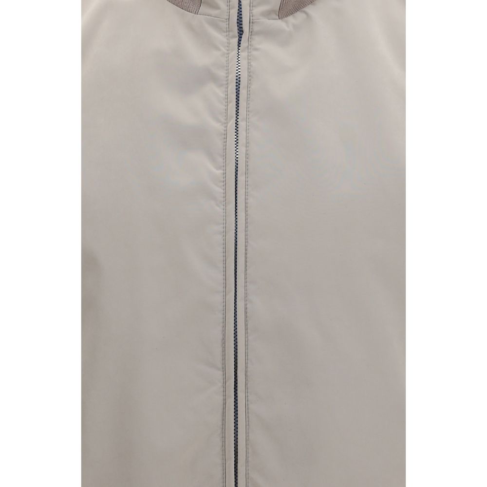 Brunello Cucinelli Grey Polyester Sleeveless Jacket