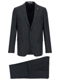 Gray Polyester Two-Piece Suit