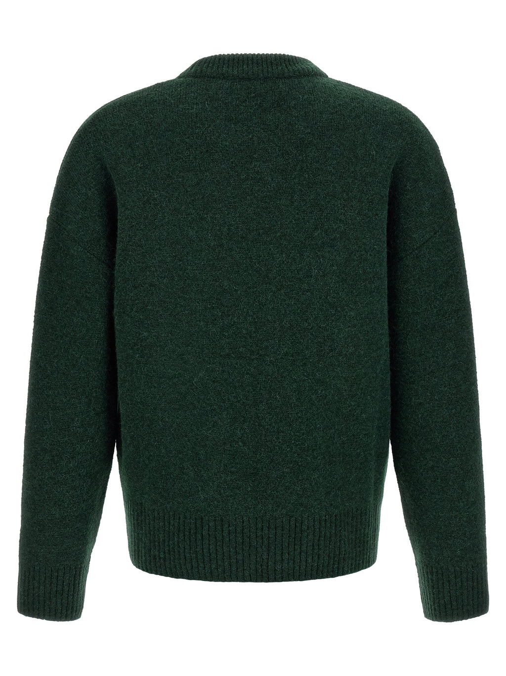 Ami Paris Bicolor Alpaca Leather Cardigan