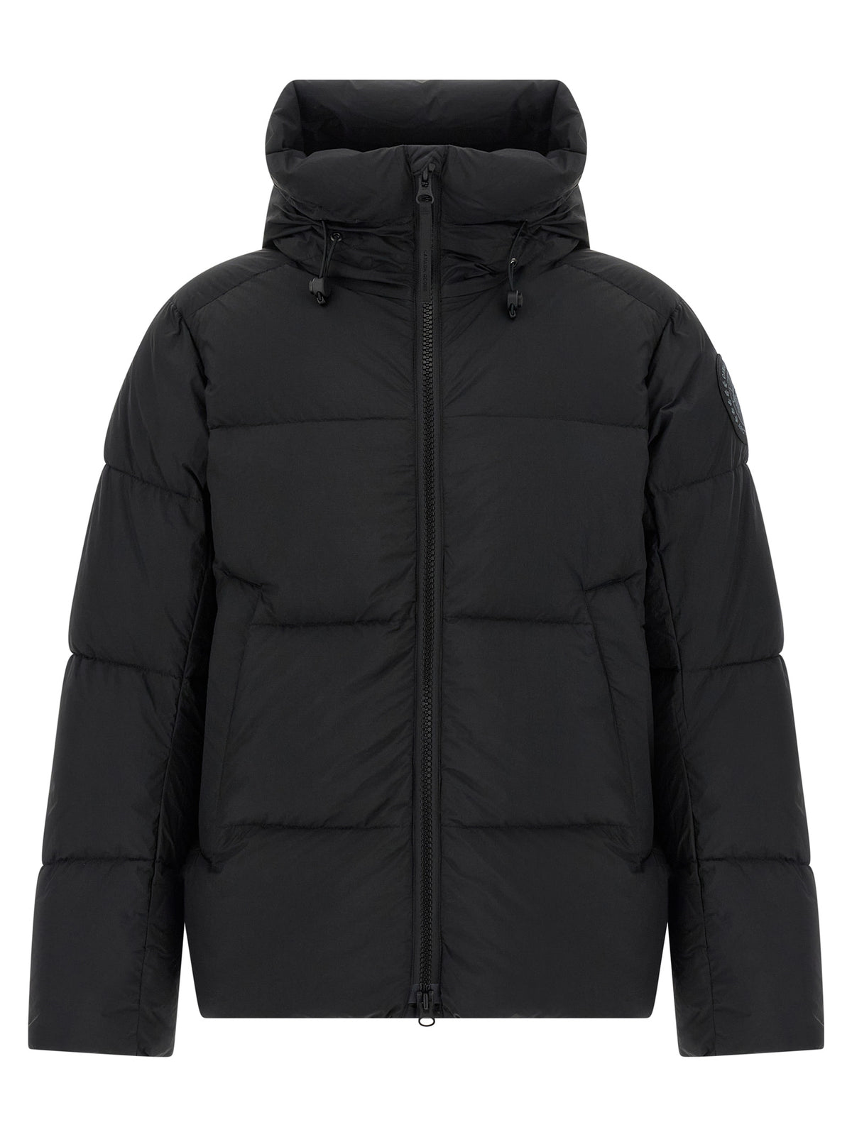 Black Polyamide Full-Length Jacket