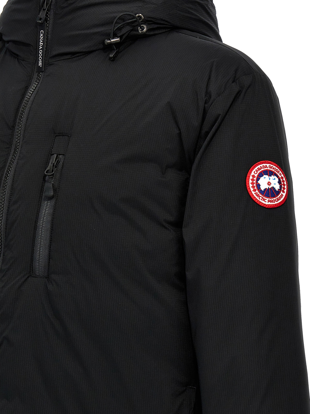 Black Polyester Shell Jacket