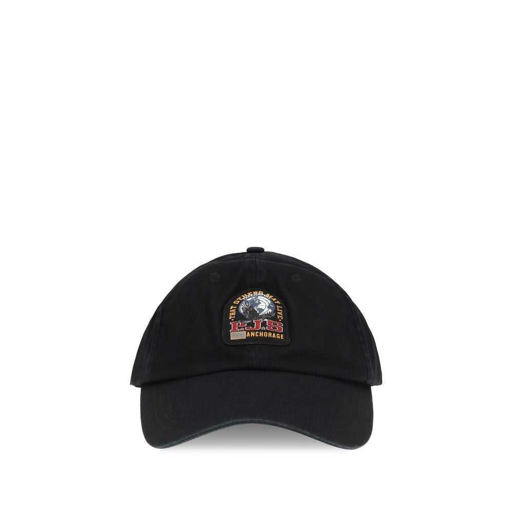 Parajumpers Black Cotton Baseball Cap