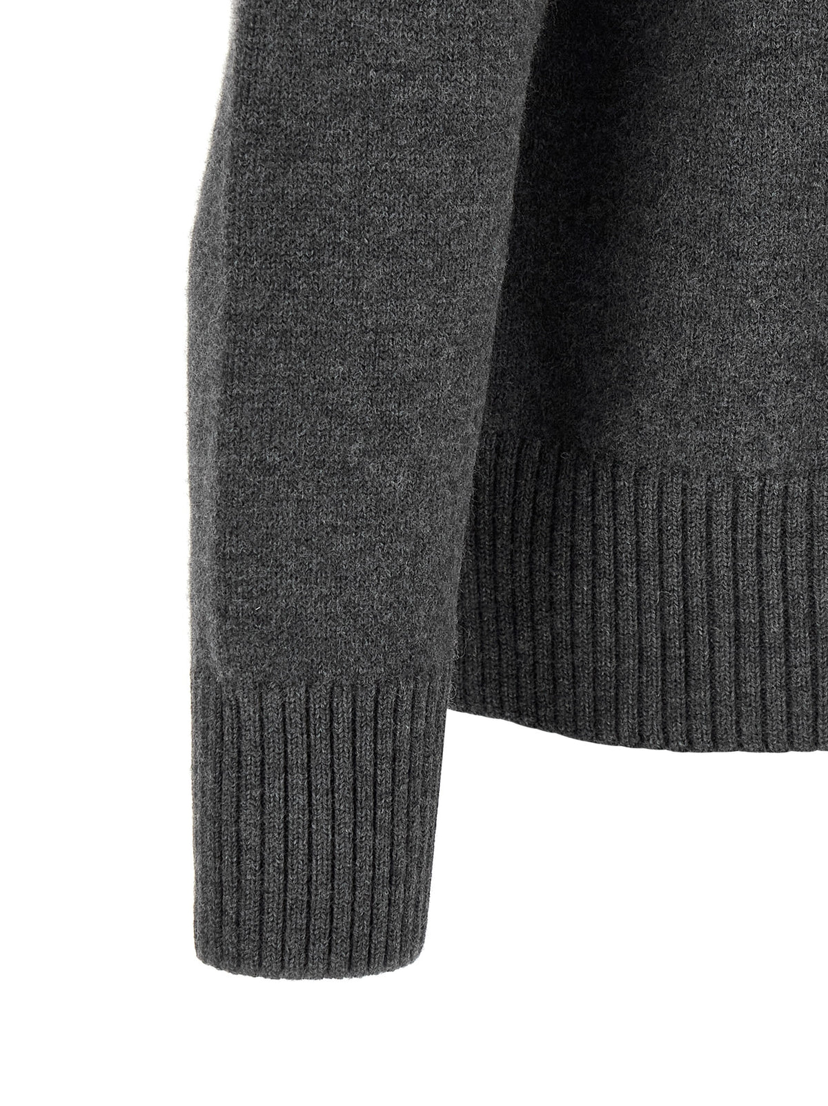 Ami Paris Grey Wool Cardigan