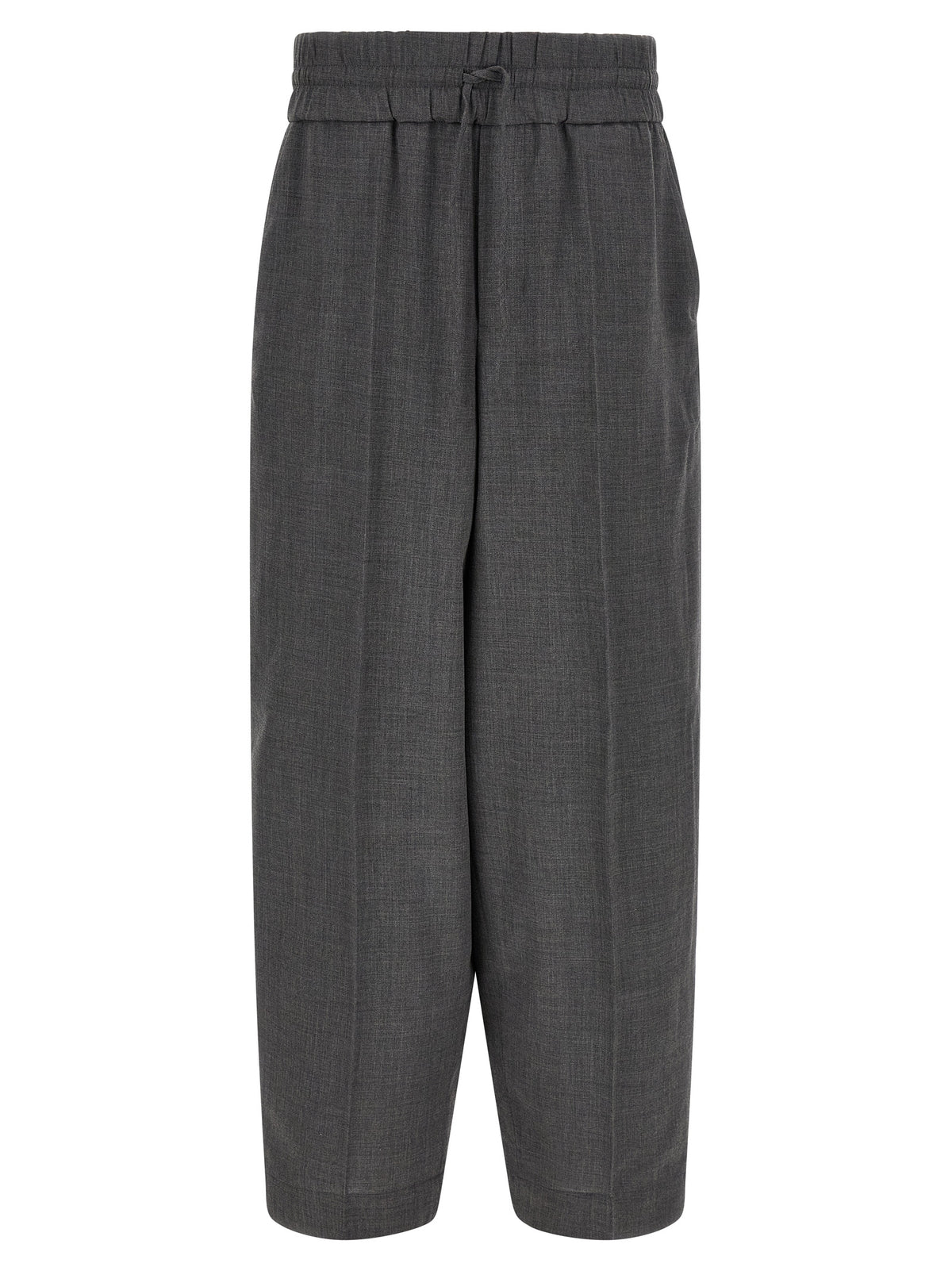 Ami Paris Grey Virgin Wool Casual Trousers