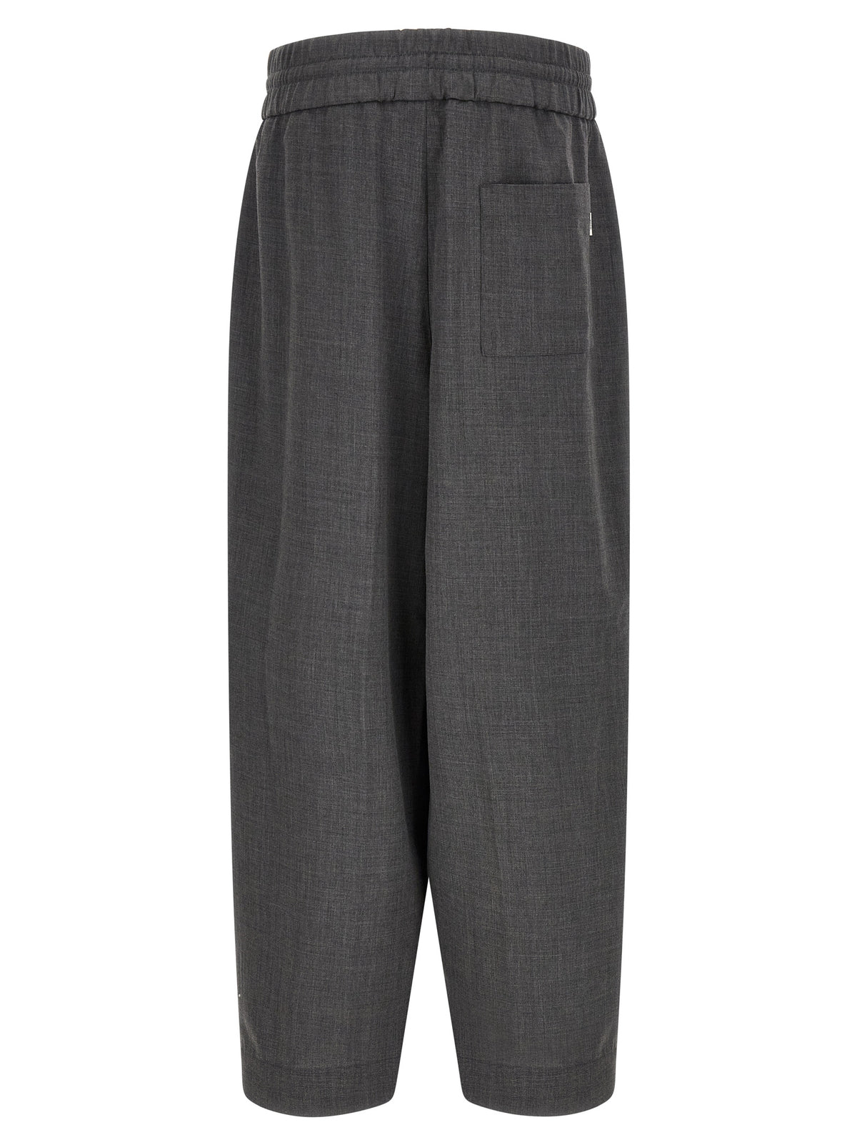 Ami Paris Grey Virgin Wool Casual Trousers