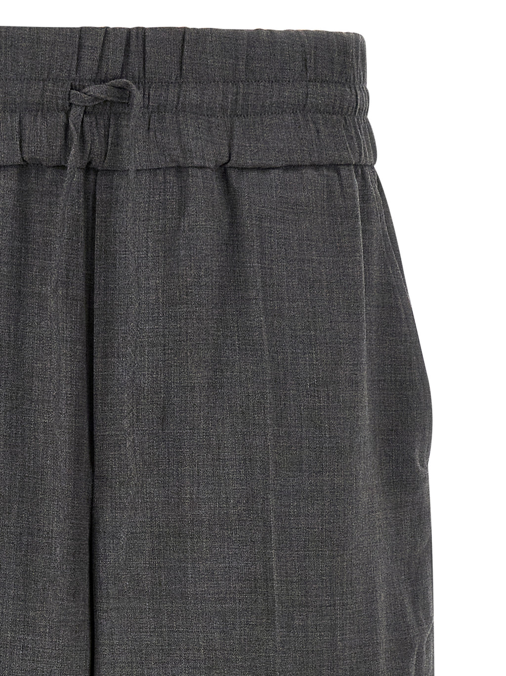 Ami Paris Grey Virgin Wool Casual Trousers