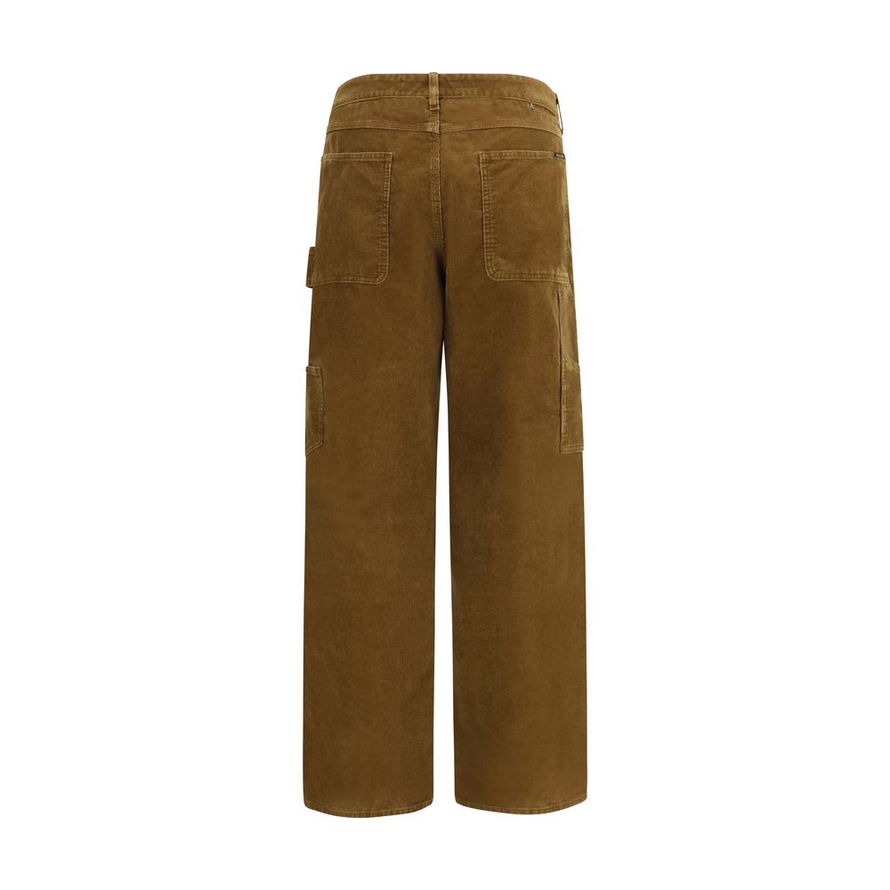Golden Goose Brown Cotton Cargo Trousers