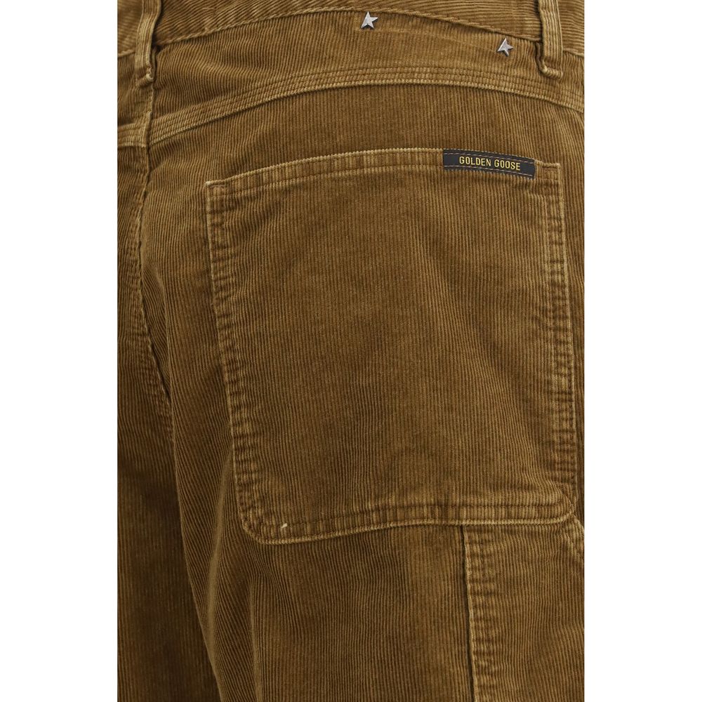 Golden Goose Brown Cotton Cargo Trousers