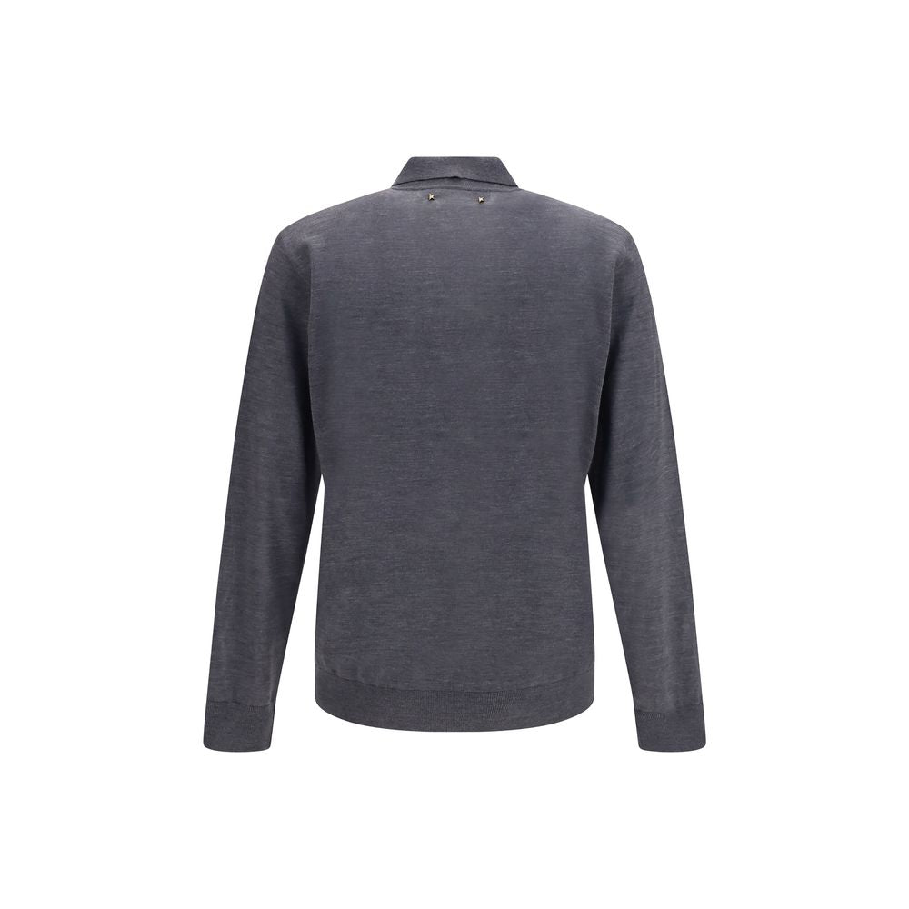 Golden Goose Grey Wool Polo Shirt