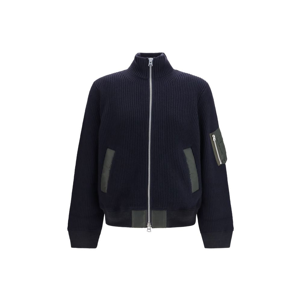 Sacai Blue Wool Sweatshirt