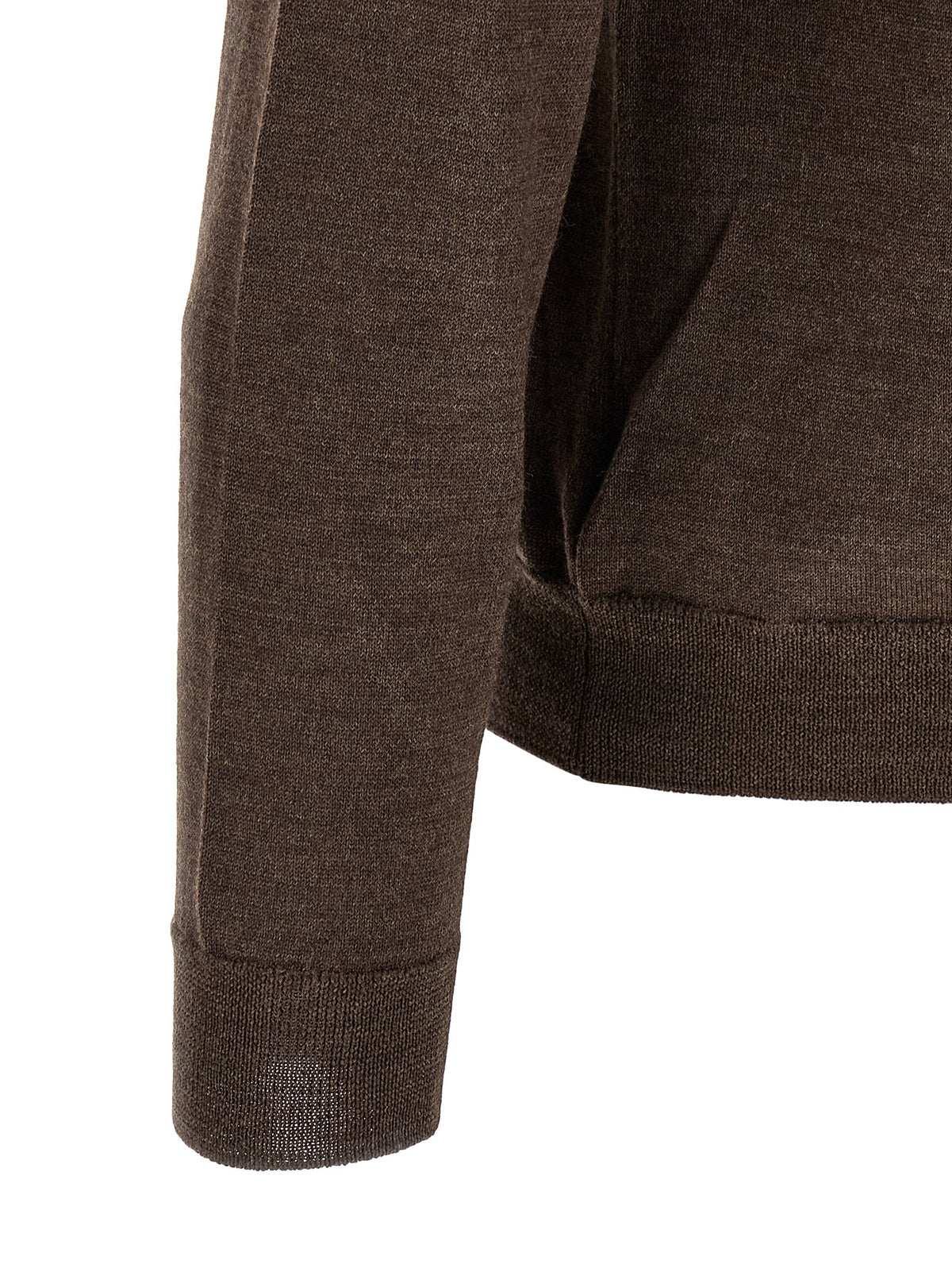 Brown Virgin Wool Cardigan