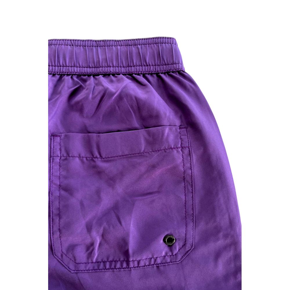 Trussardi Beachwear Purple Polyester Swim Shorts