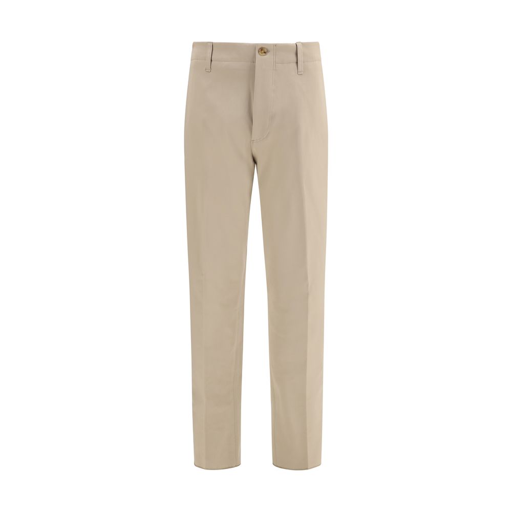 Lardini Beige Cotton Casual Trousers