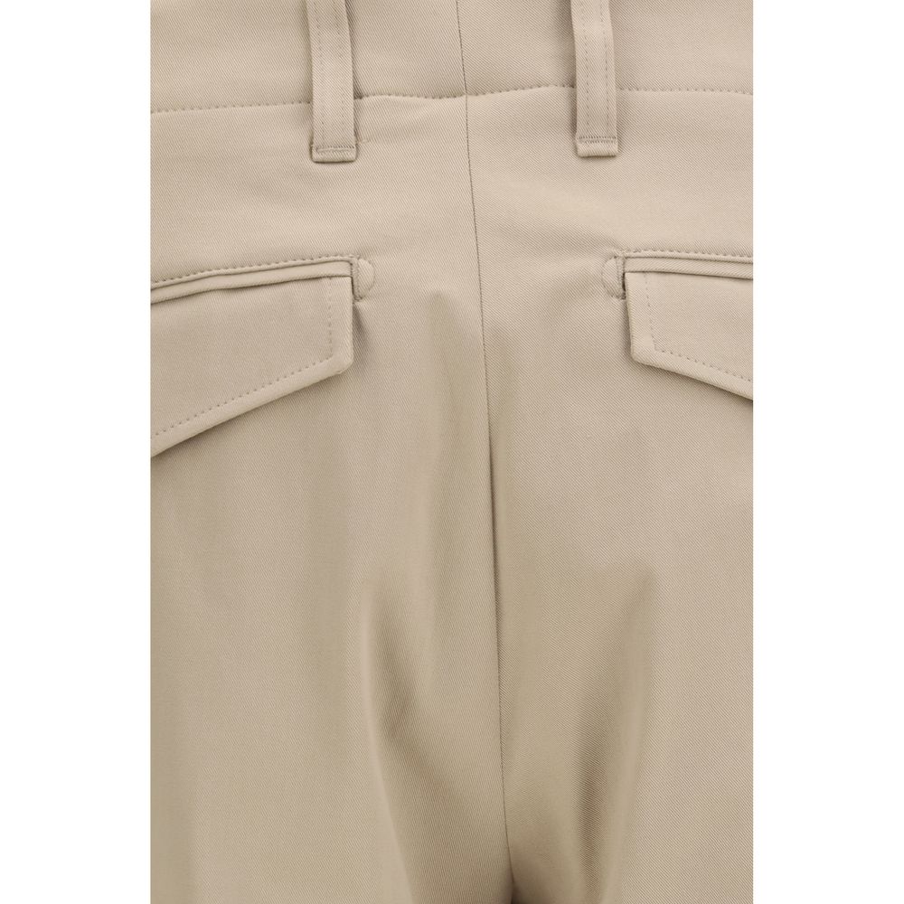 Lardini Beige Cotton Casual Trousers