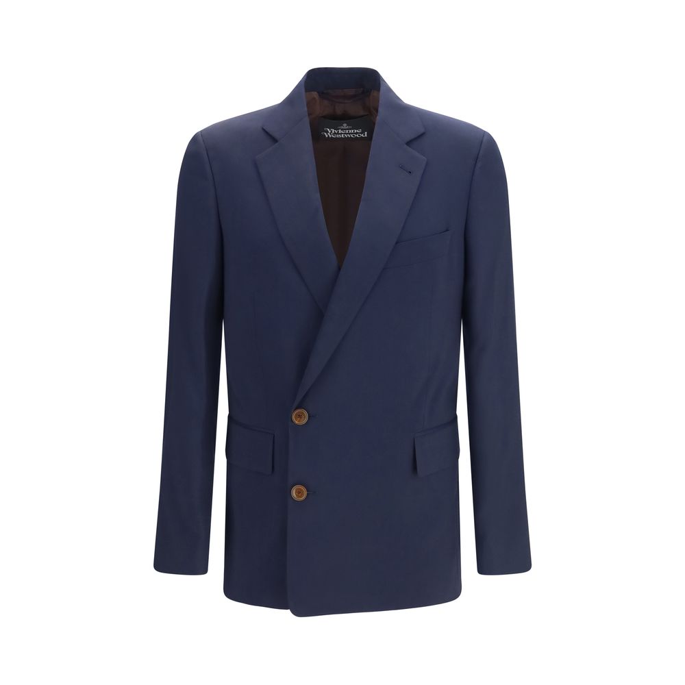 Vivienne Westwood Blue Wool Long Jacket