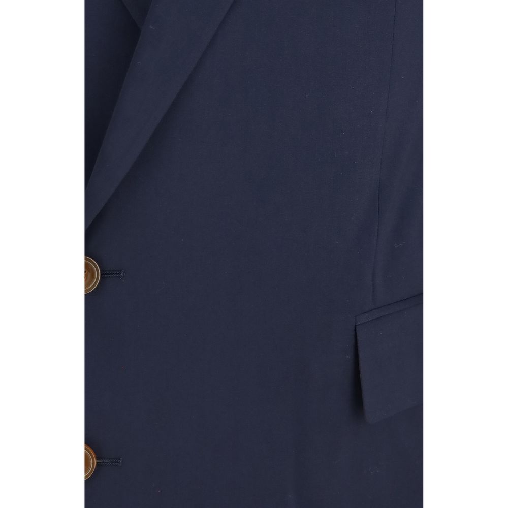 Vivienne Westwood Blue Wool Long Jacket