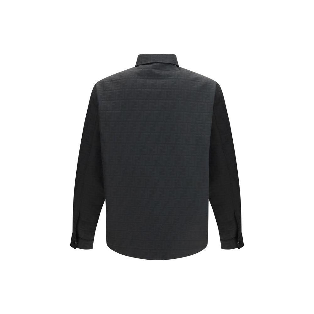 Fendi Black Polyester Patterned Shirt