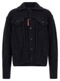 Dsquared2 Blue Marabou Cardigan