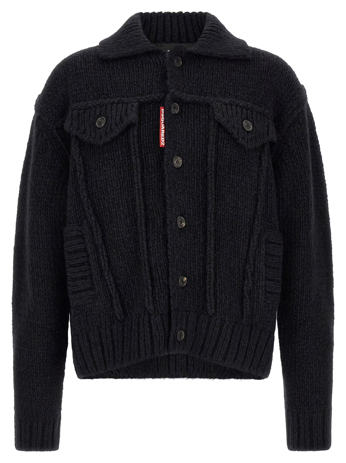 Dsquared2 Blue Marabou Cardigan