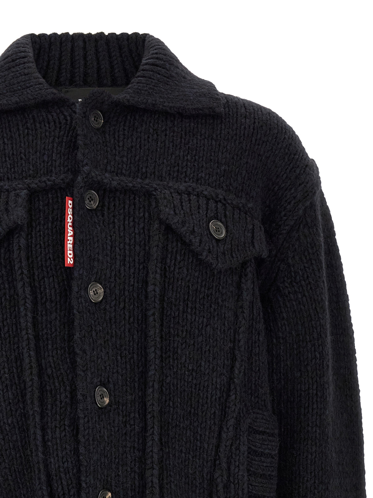 Dsquared2 Blue Marabou Cardigan