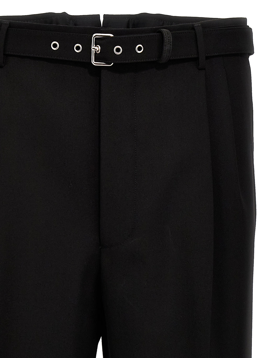 Prada Black Virgin Wool Dress Trousers