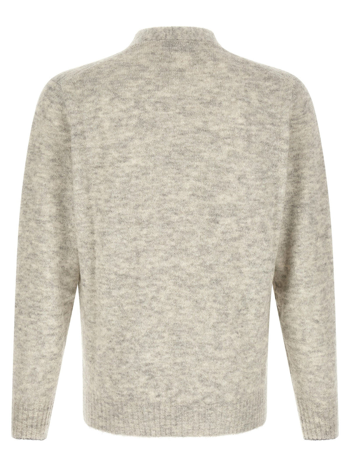 Brunello Cucinelli Grey Alpaca Leather Cardigan