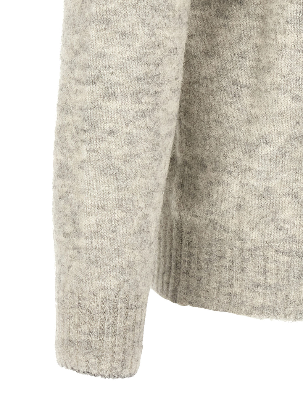 Brunello Cucinelli Grey Alpaca Leather Cardigan