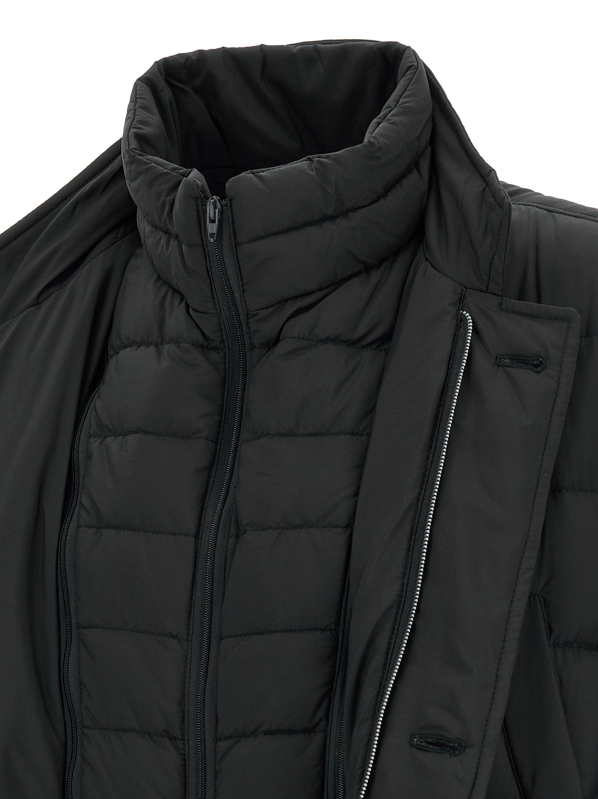 Herno Black Polyamide Long Jacket