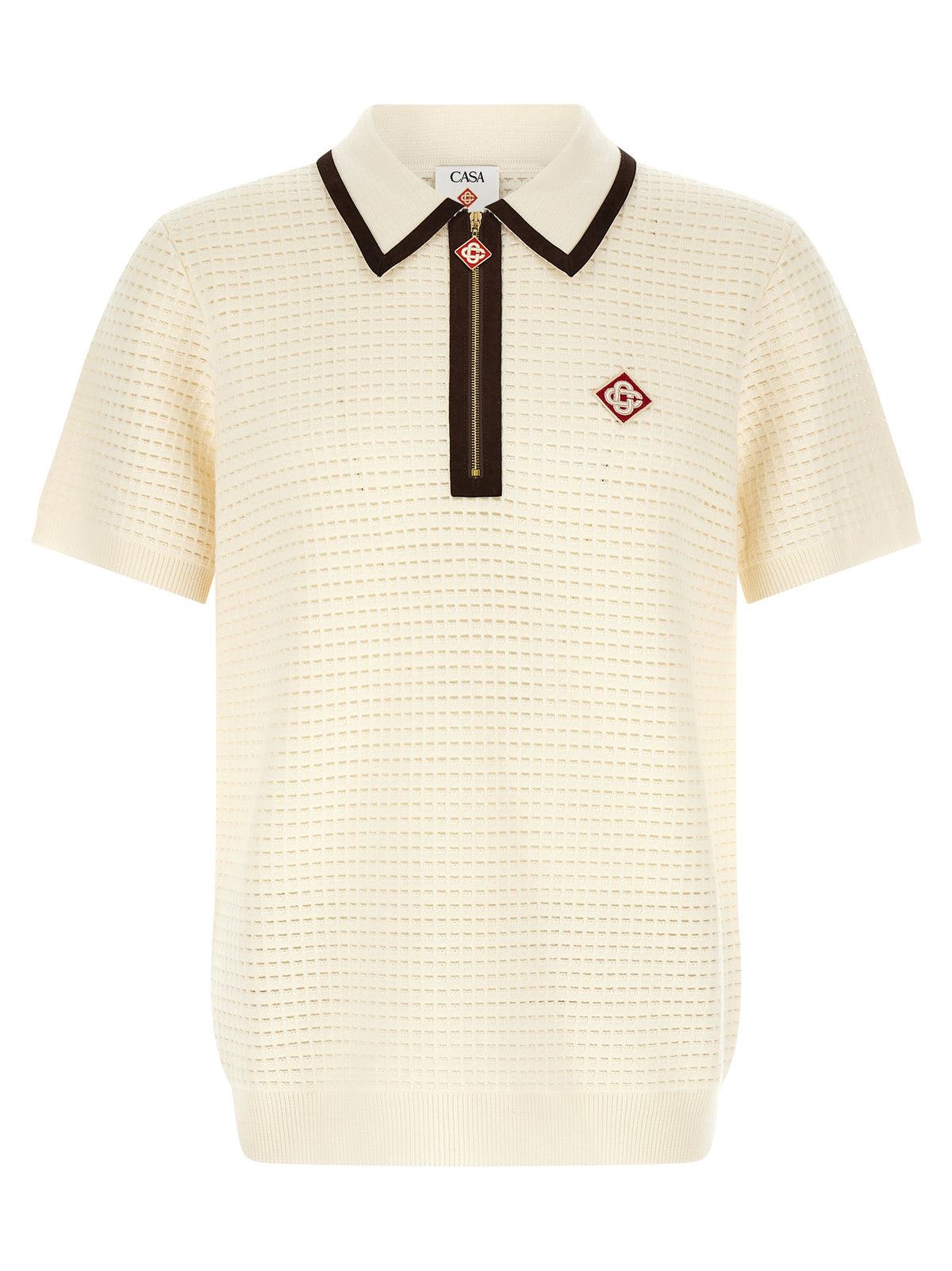 White Wool Polo Shirt
