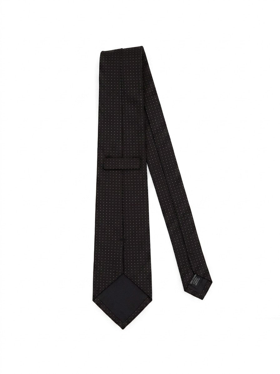 Black And White Silk Tie