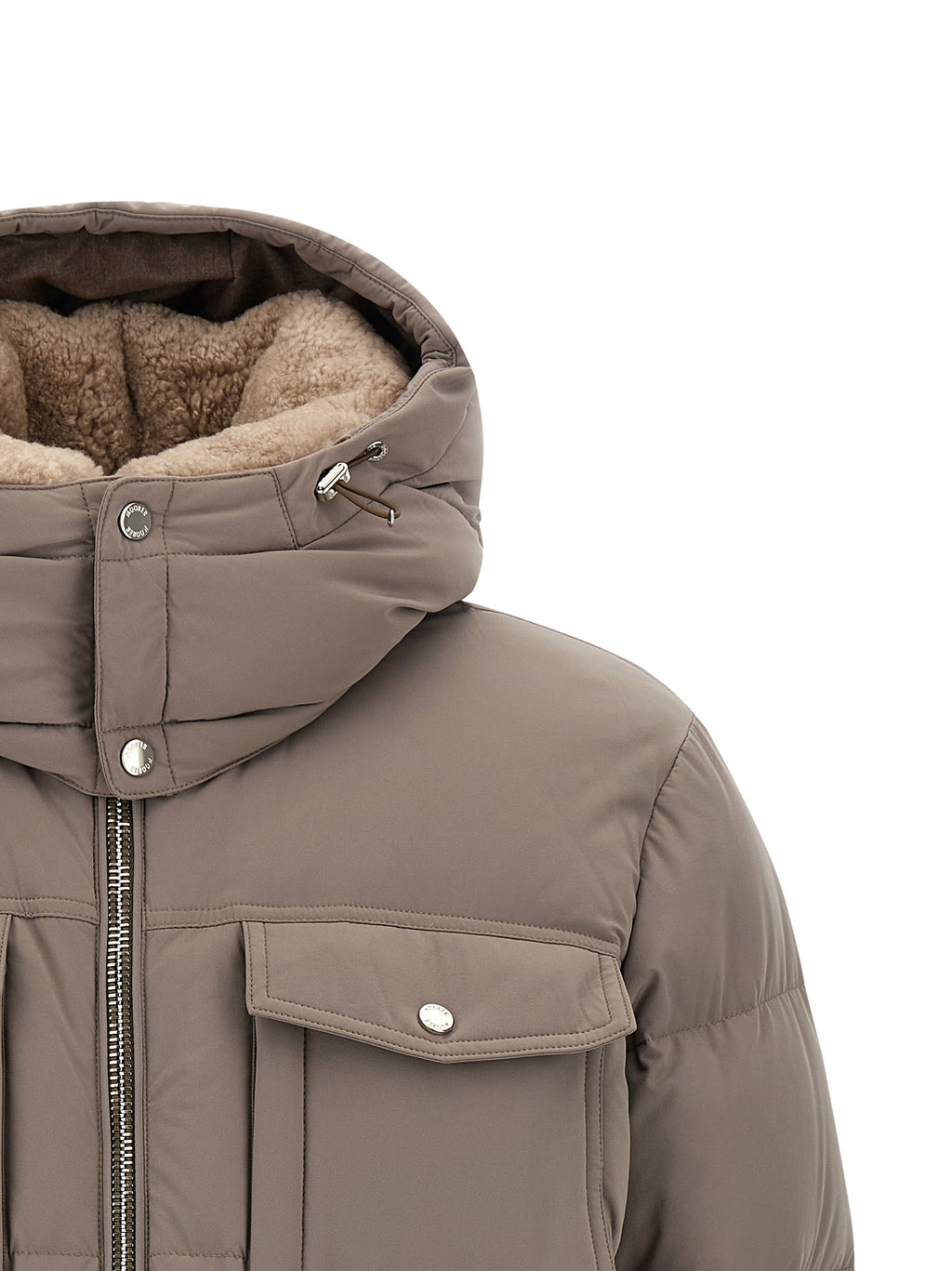 MooRER Grey Wool Bomber