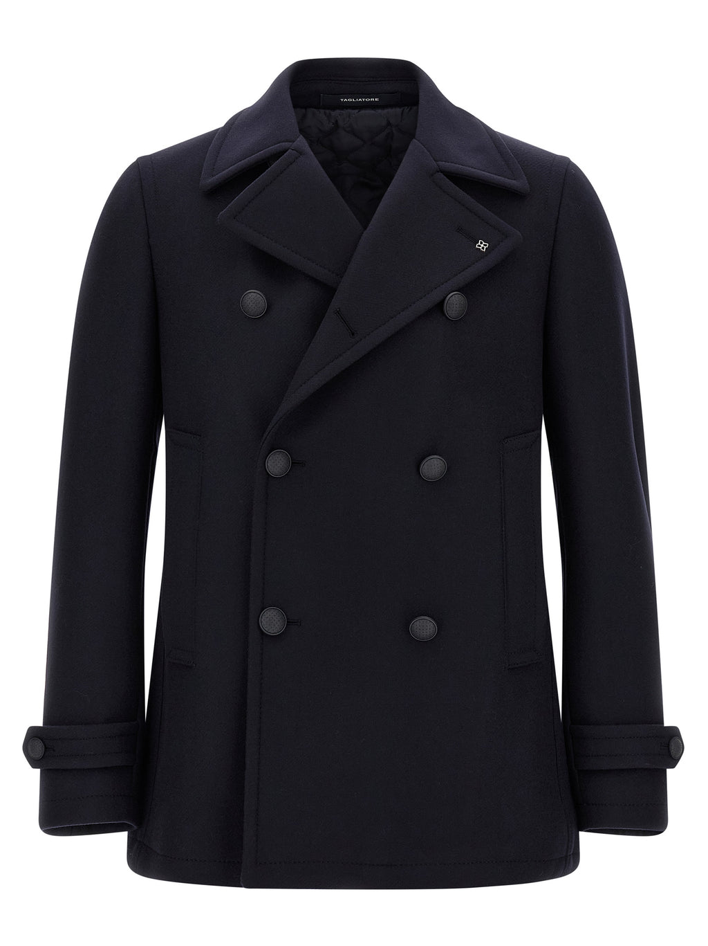 Tagliatore Blue Wool Coat