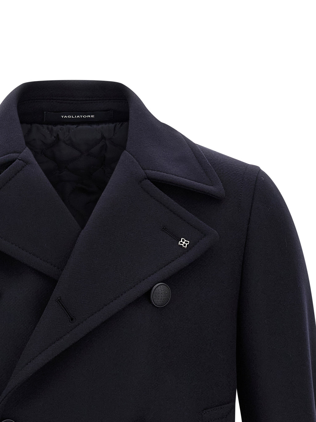 Tagliatore Blue Wool Coat