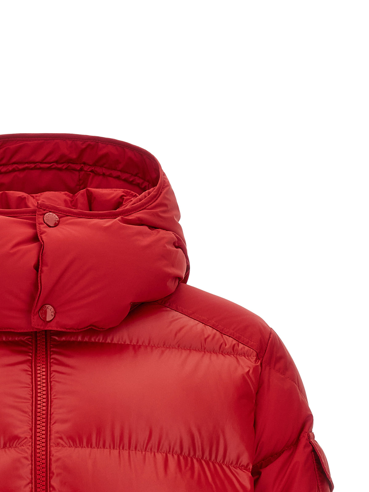 Moncler Red Polyester Long Jacket