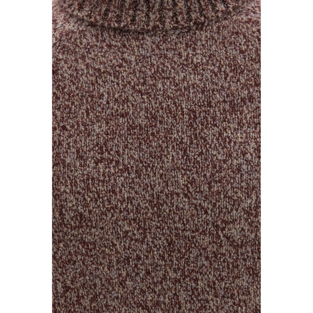 Brunello Cucinelli Bordeaux Wool Turtleneck