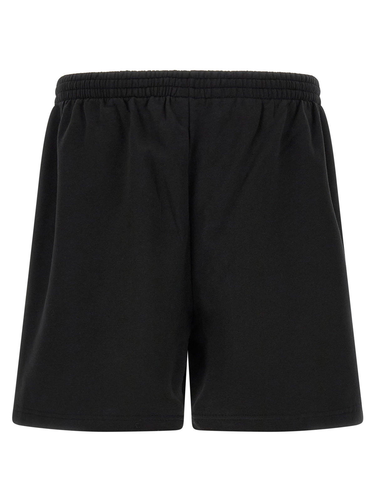 Black Cotton Bermuda Shorts