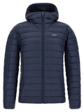 Blue Nylon Full-Length Jacket