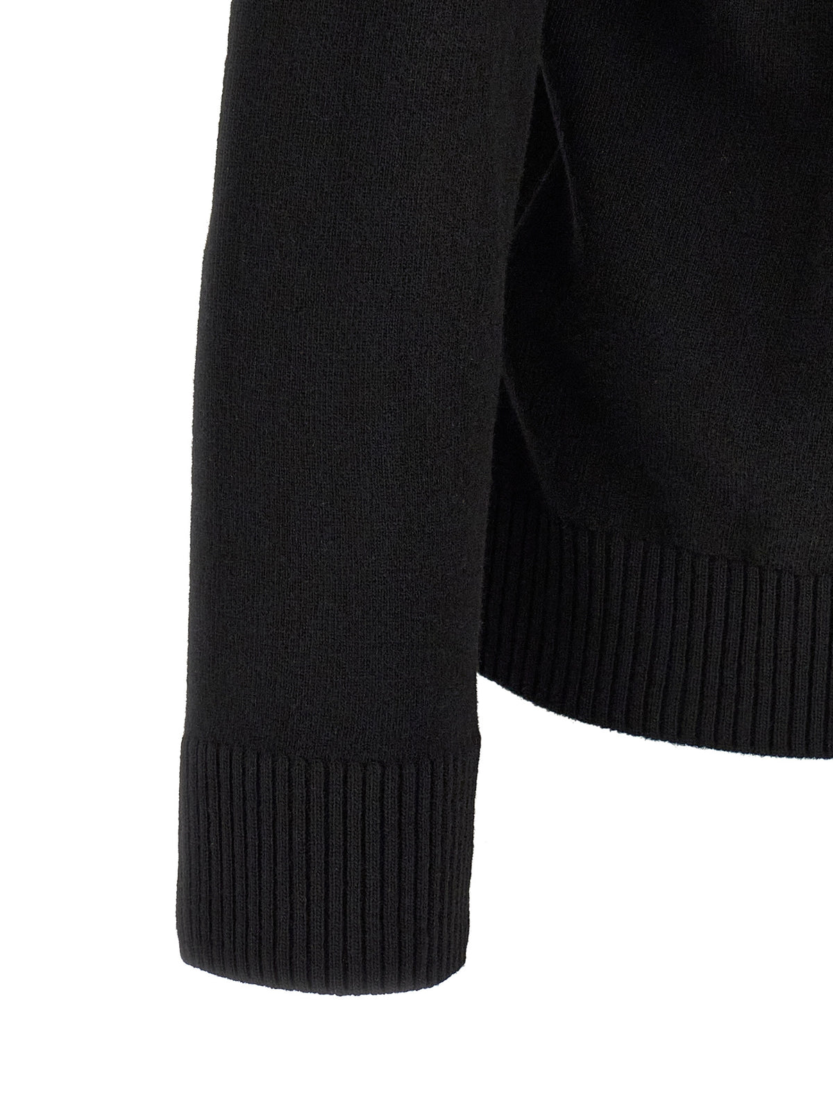 Black Virgin Wool Polo Shirt