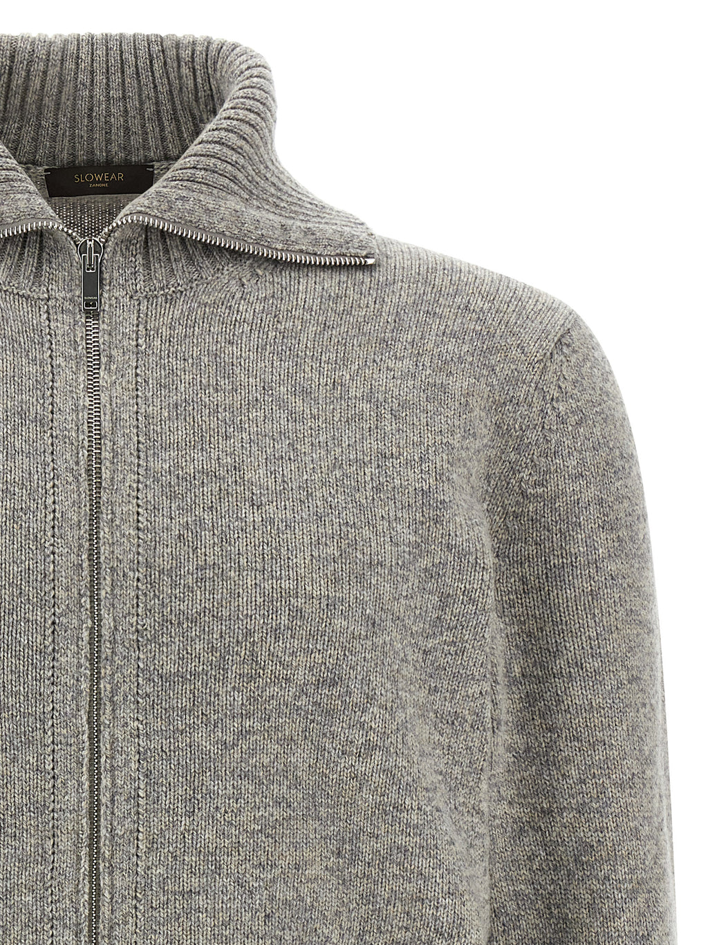 Gray Virgin Wool Cardigan