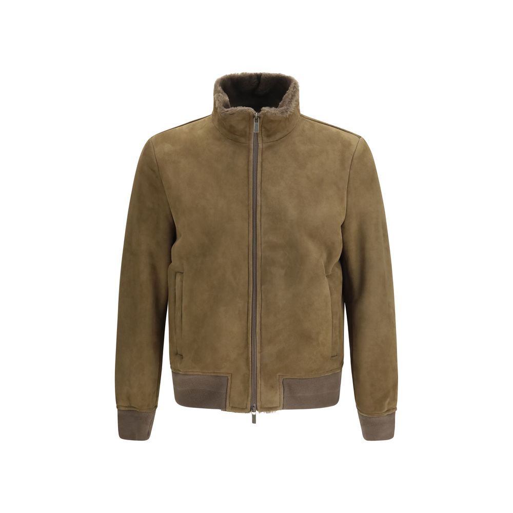 Salvatore Santoro Brown Lambskin Long Jacket