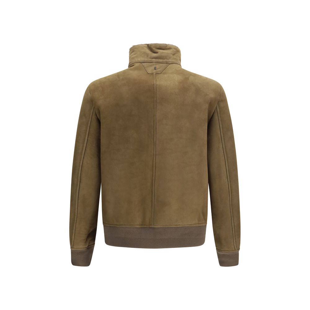Salvatore Santoro Brown Lambskin Long Jacket