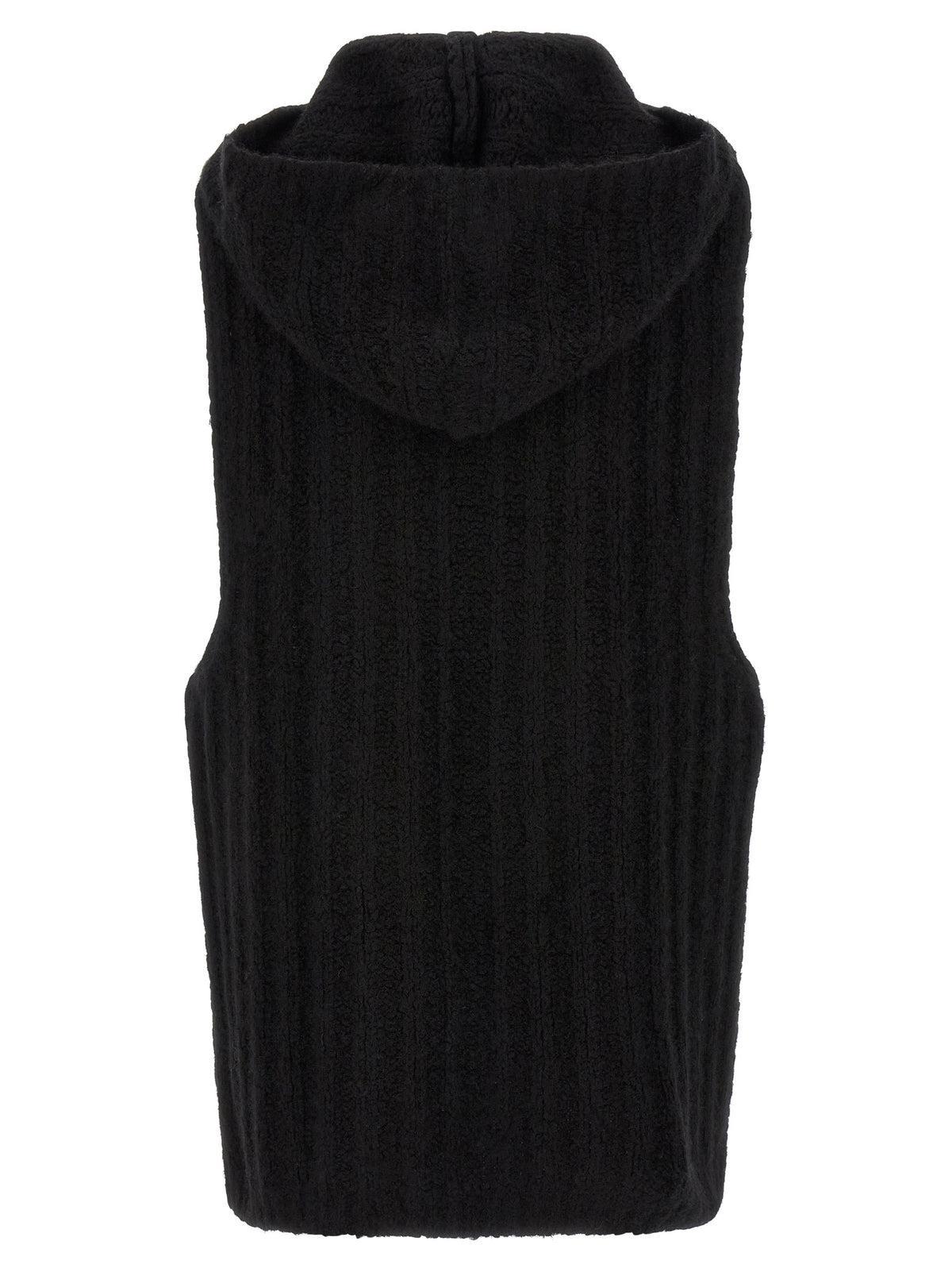 Black Cashmere Sleeveles Sweater