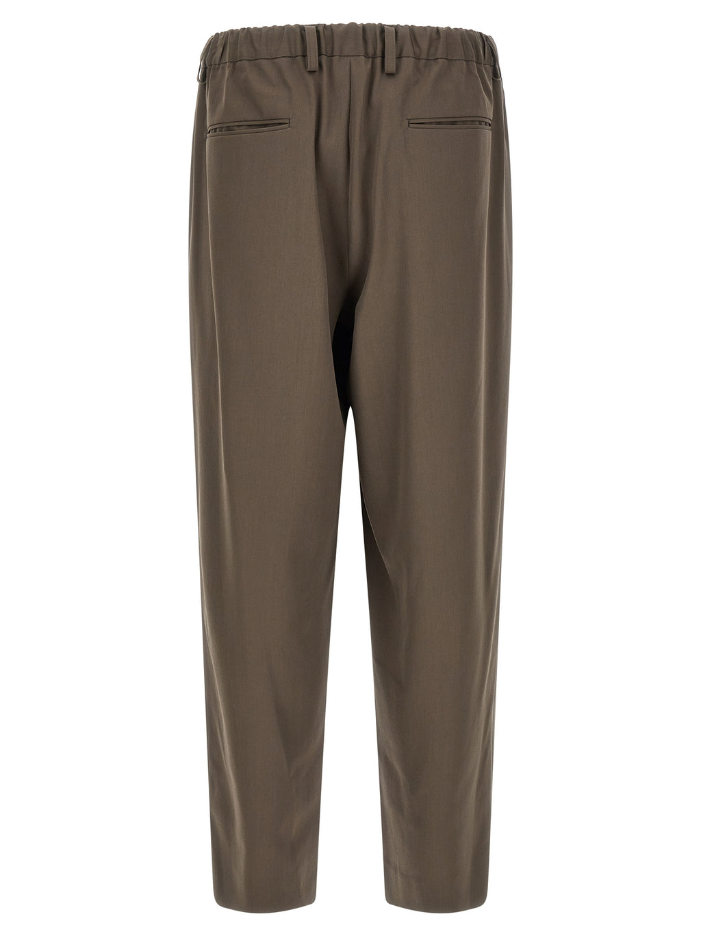 Brown Wool Casual Pants