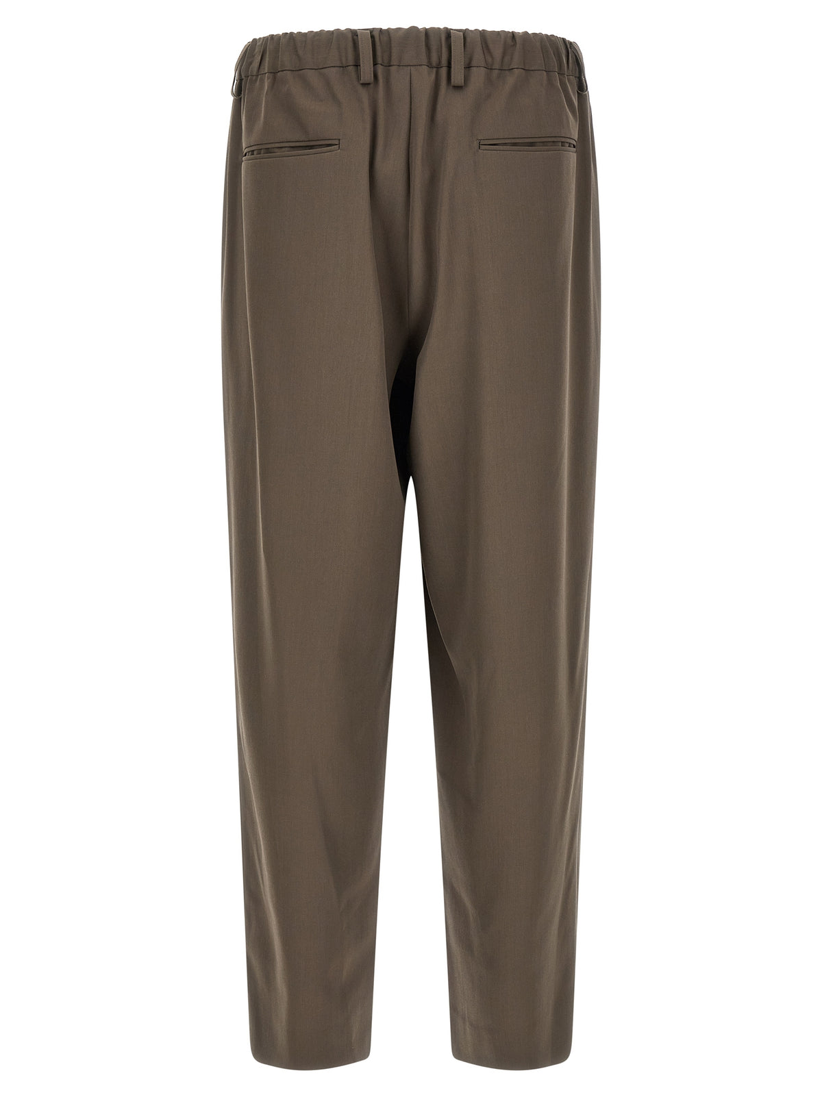 Brown Wool Casual Pants