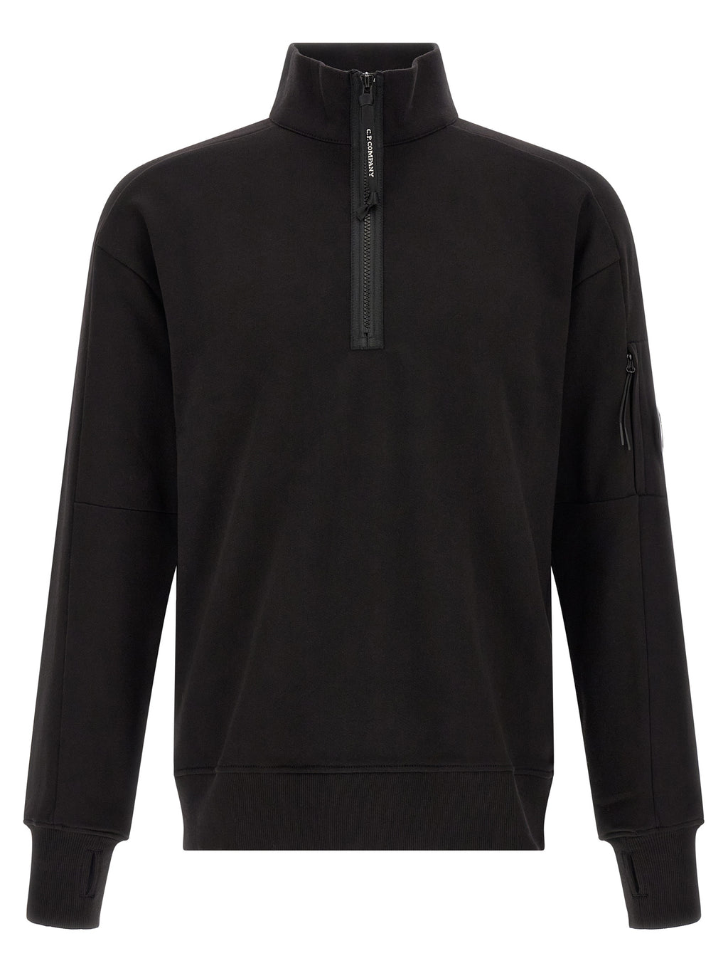 Black Cotton Sweatshirt