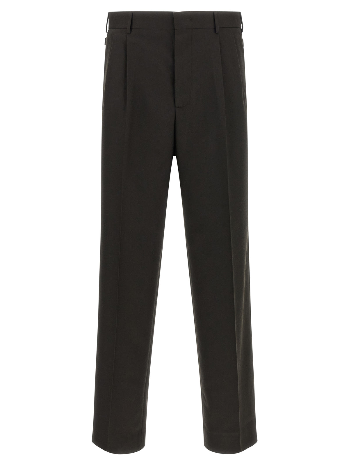 Brown Polyester Dress Pants
